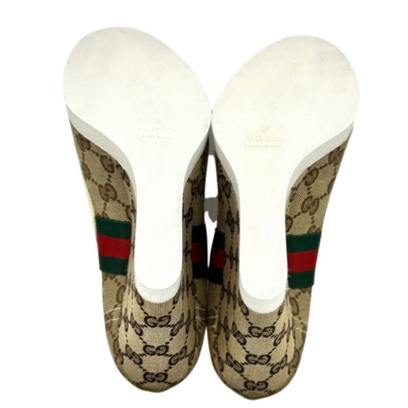 GUCCI Vintage Monogrammed Wedge Sandals | 7 - Picture 4 of 7